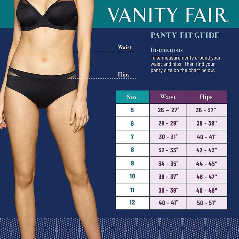 Vanity Fair Women's Perfectly Yours Lace Nouveau Brief Panty - Full Coverage with Lace Insets - Image 4